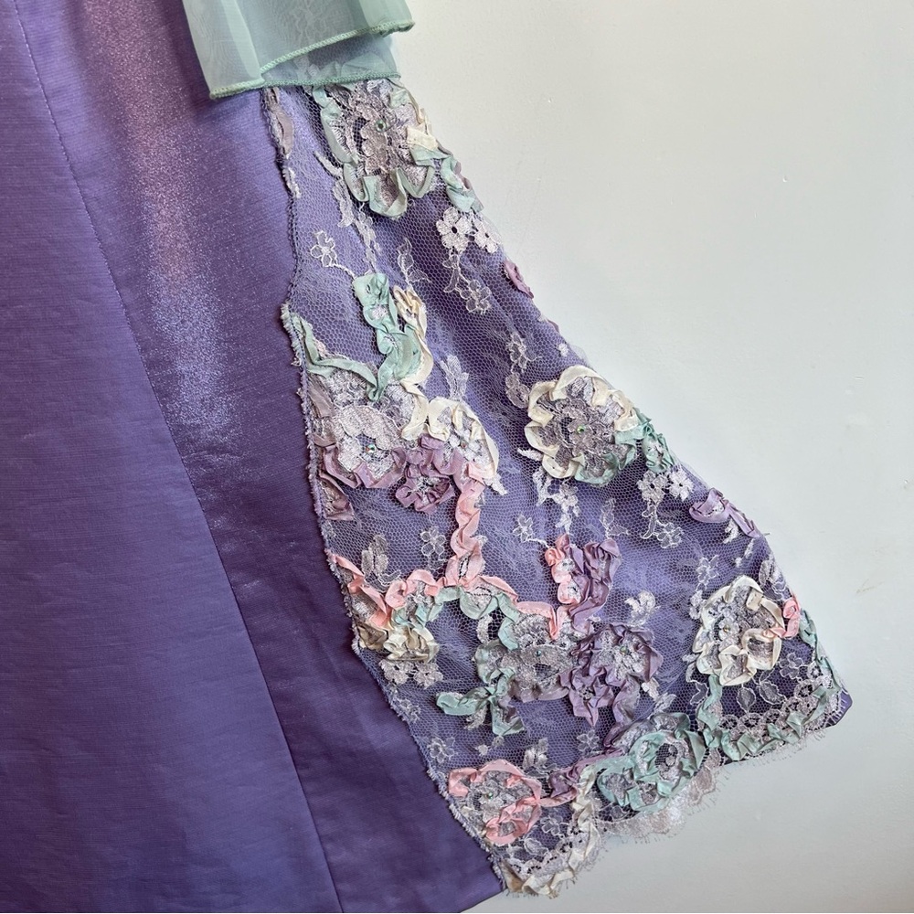 Nicole Miller Strapless Embroidered Embellished Lace Corset Mermaid Maxi Dress 6 - Picture 10 of 15